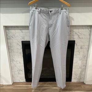 Adidas Gray white striped golf pants joggers